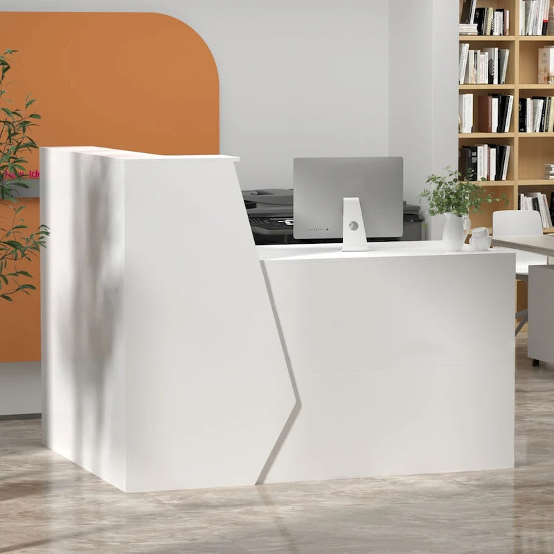 1-Drawer Reception Computer Desk with Door