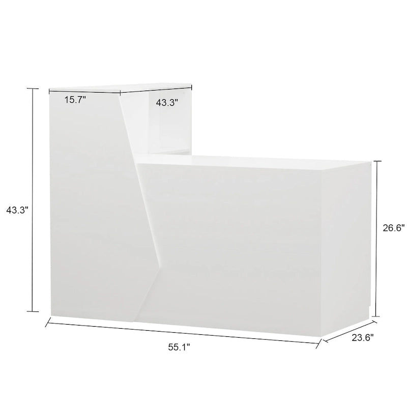 1-Drawer Reception Computer Desk with Door