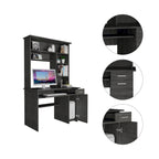180 Hutch Desk with 5 Shelves, Retractable Keyboard Tray, CPU Panel & Drawer