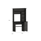 180 Hutch Desk with 5 Shelves, Retractable Keyboard Tray, CPU Panel & Drawer