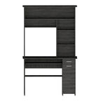 180 Hutch Desk with 5 Shelves, Retractable Keyboard Tray, CPU Panel & Drawer