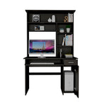 180 Hutch Desk with 5 Shelves, Retractable Keyboard Tray, CPU Panel & Drawer