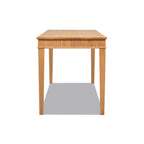 63" Fluted Rubberwood Home Office Writing Desk with Single Drawer - Natural Blonde
