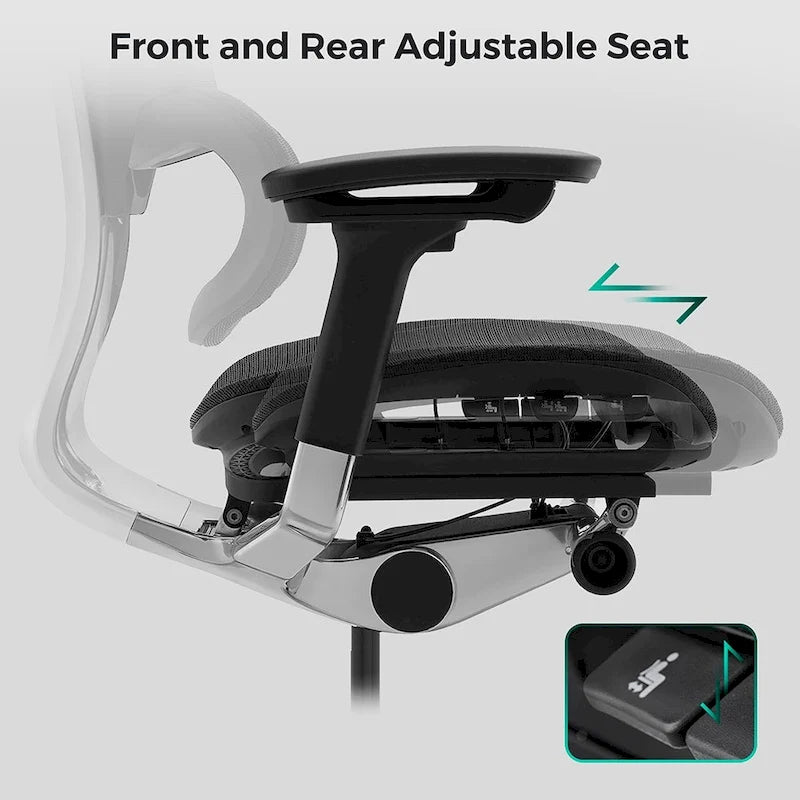 High Back Ergonomic Office Chair with Wire Control Mechanism – No Footrest