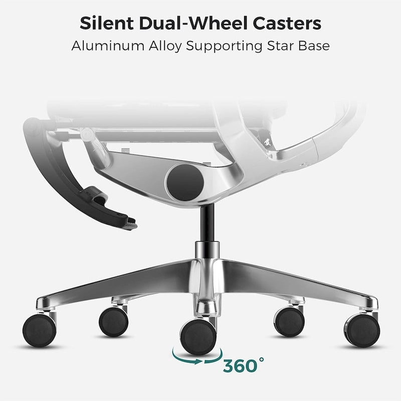 High Back Ergonomic Office Chair with Wire Control Mechanism – No Footrest