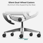 High Back Ergonomic Office Chair with Wire Control Mechanism – No Footrest