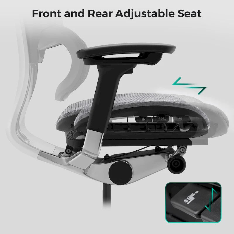 High Back Ergonomic Office Chair with Wire Control Mechanism – No Footrest