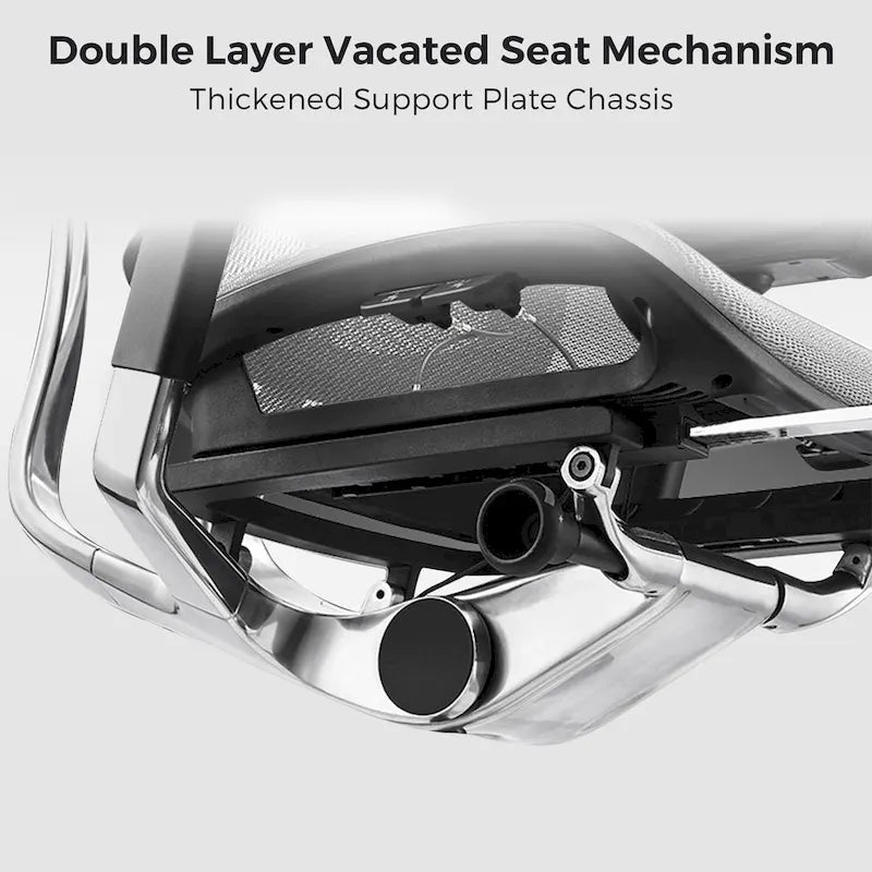 High Back Ergonomic Office Chair with Wire Control Mechanism – No Footrest