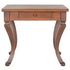 French Country Storage Side Table with Drawer & Cabriole Legs – 24"W