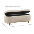 Boucle Flip Top Storage Bench with Soft-Close Hinges – 48"
