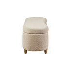 Boucle Flip Top Storage Bench with Soft-Close Hinges – 48"