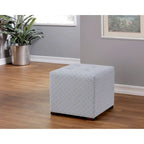 Transitional Square Button Tufted Ottoman