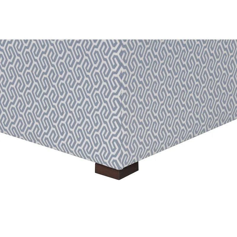 Transitional Square Button Tufted Ottoman