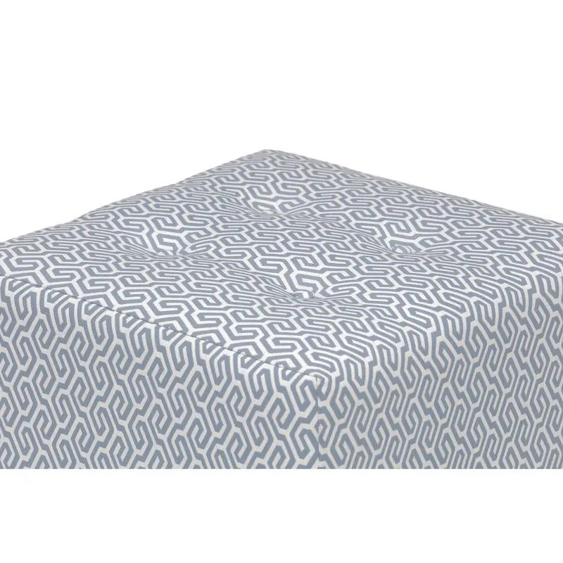 Transitional Square Button Tufted Ottoman