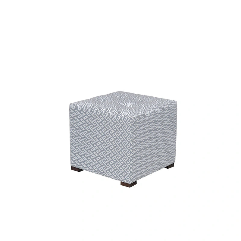 Transitional Square Button Tufted Ottoman