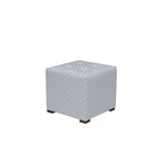Transitional Square Button Tufted Ottoman