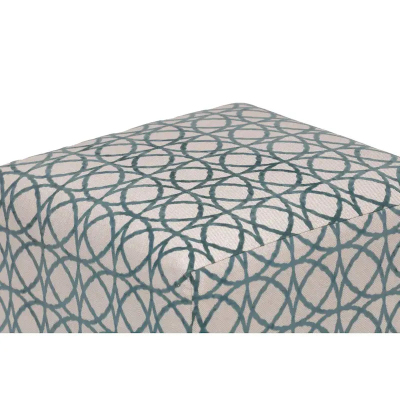 Transitional Square Button Tufted Ottoman