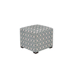 Transitional Square Button Tufted Ottoman