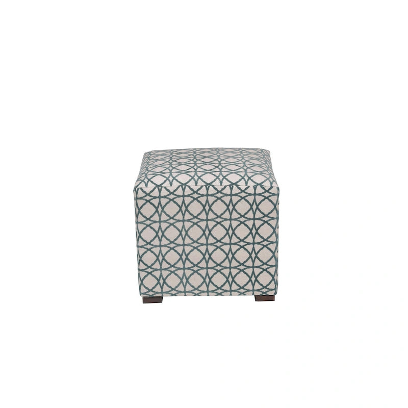 Transitional Square Button Tufted Ottoman
