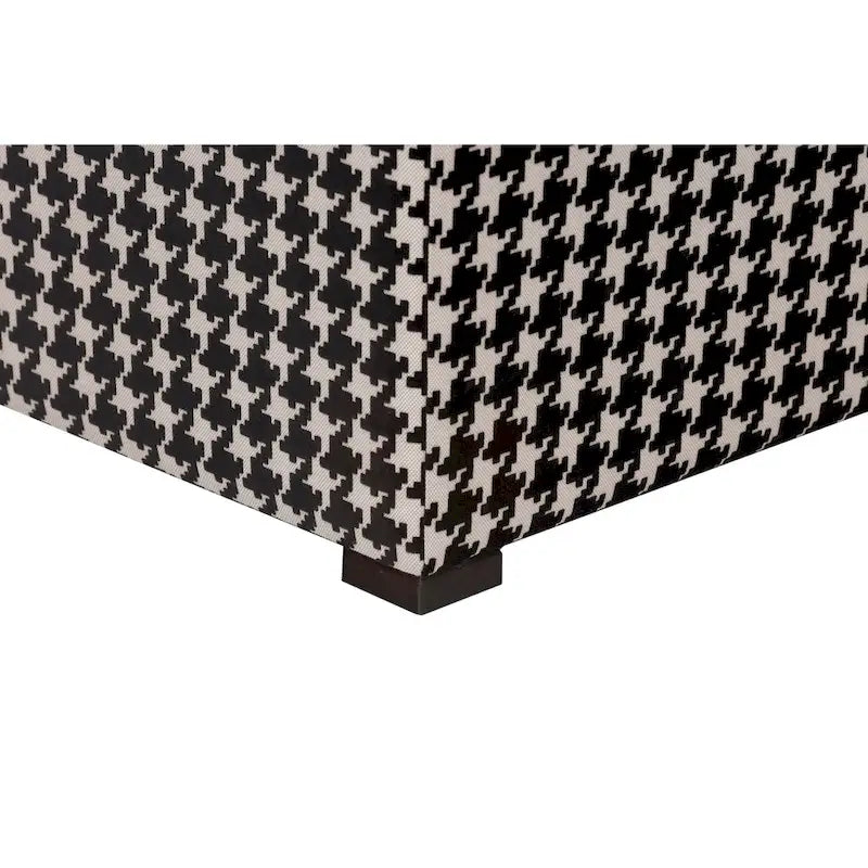 Transitional Square Button Tufted Ottoman