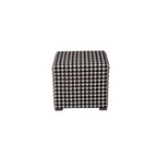 Transitional Square Button Tufted Ottoman