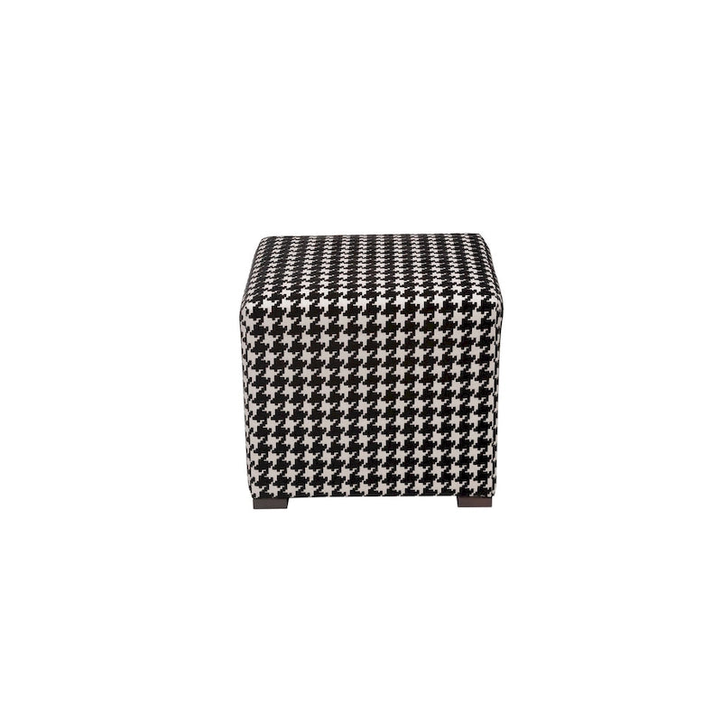 Transitional Square Button Tufted Ottoman