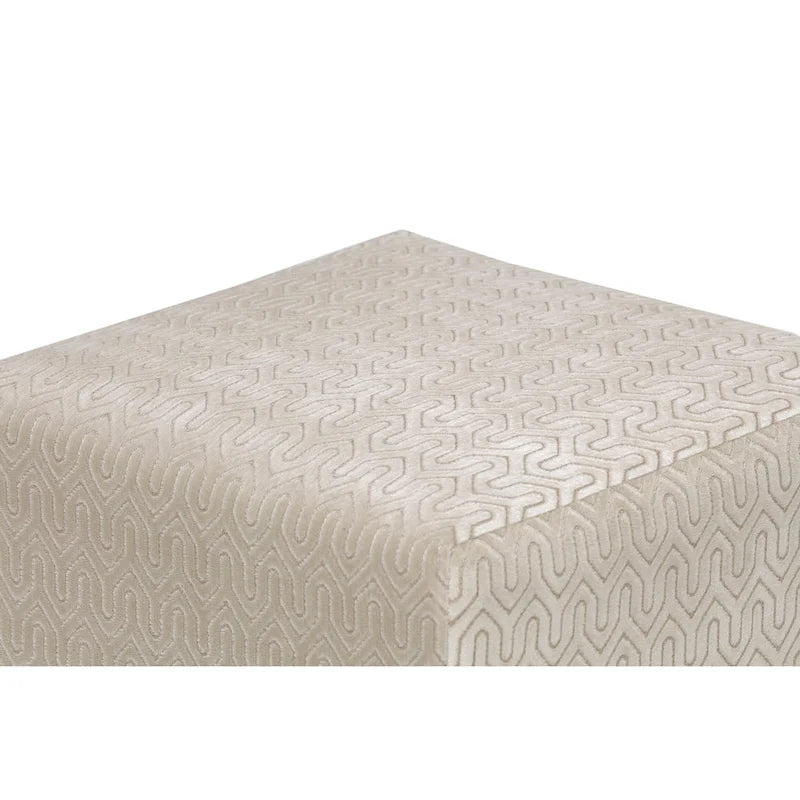 Transitional Square Button Tufted Ottoman