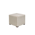 Transitional Square Button Tufted Ottoman
