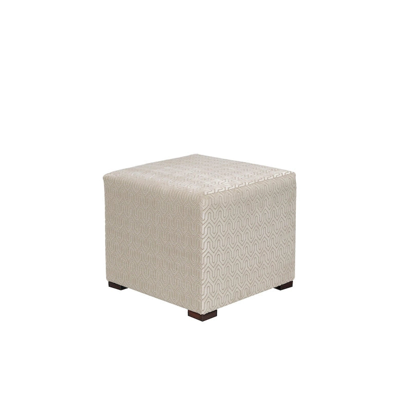 Transitional Square Button Tufted Ottoman