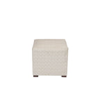 Transitional Square Button Tufted Ottoman