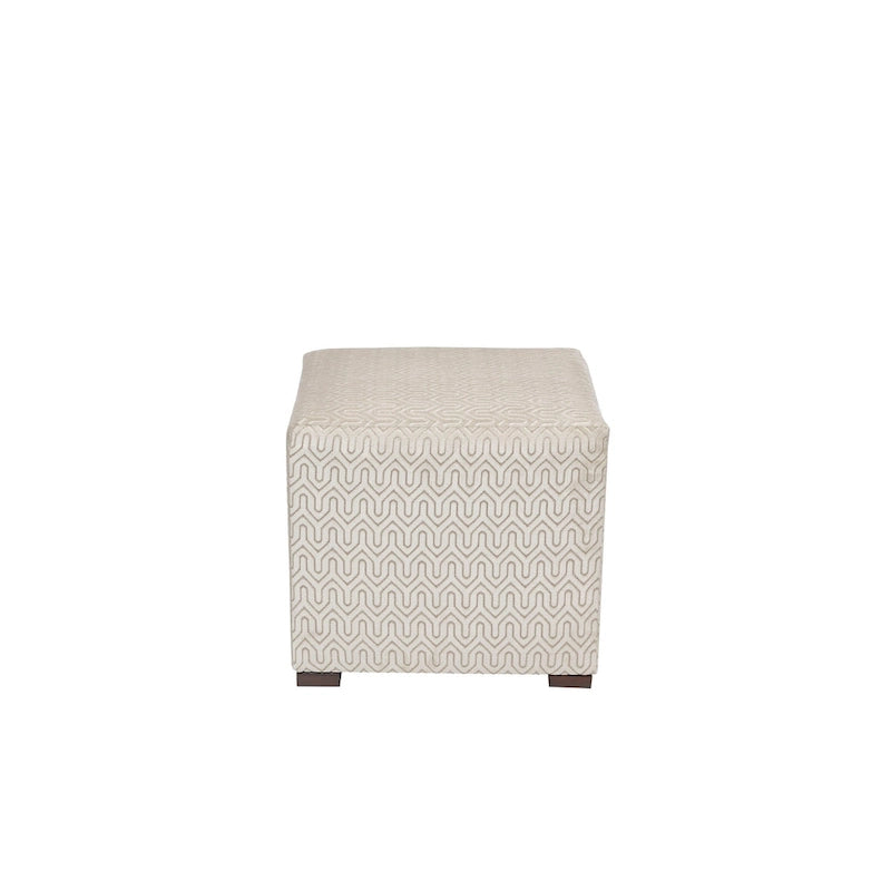 Transitional Square Button Tufted Ottoman