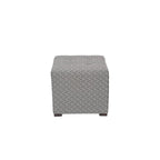 Transitional Square Button Tufted Ottoman