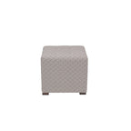 Transitional Square Button Tufted Ottoman
