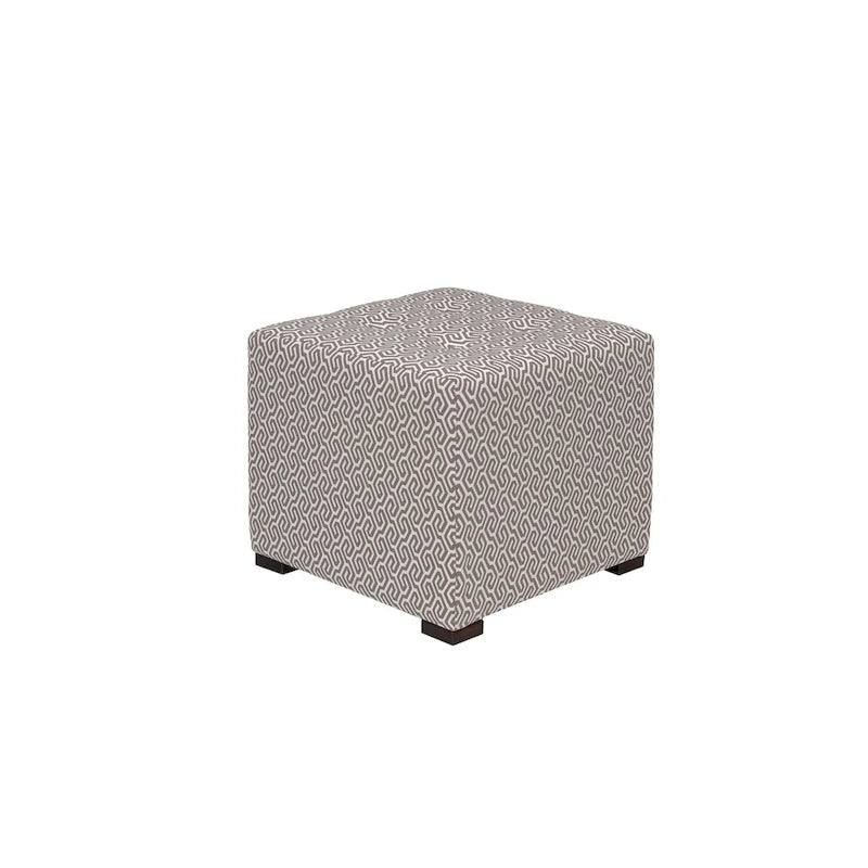 Transitional Square Button Tufted Ottoman