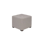Transitional Square Button Tufted Ottoman
