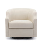 Linen Swivel Glider Barrel Chair for Living Room – Natural