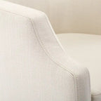 Linen Swivel Glider Barrel Chair for Living Room – Natural