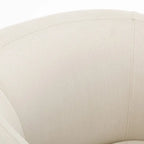 Linen Swivel Glider Barrel Chair for Living Room – Natural