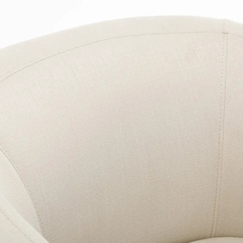 Linen Swivel Glider Barrel Chair for Living Room – Natural