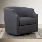 Linen Swivel Glider Barrel Chair for Living Room – Natural