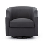 Linen Swivel Glider Barrel Chair for Living Room – Natural