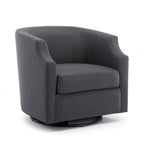 Linen Swivel Glider Barrel Chair for Living Room – Natural