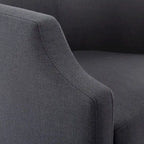 Linen Swivel Glider Barrel Chair for Living Room – Natural