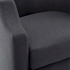 Linen Swivel Glider Barrel Chair for Living Room – Natural