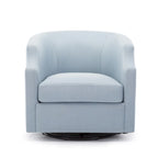 Linen Swivel Glider Barrel Chair for Living Room – Natural