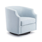 Linen Swivel Glider Barrel Chair for Living Room – Natural