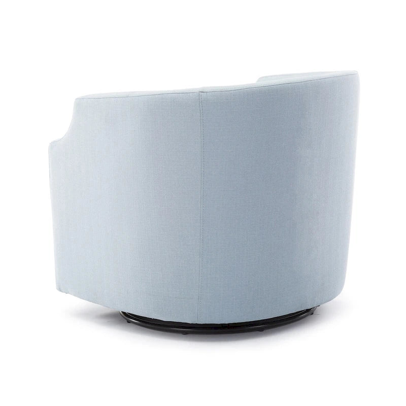 Linen Swivel Glider Barrel Chair for Living Room – Natural