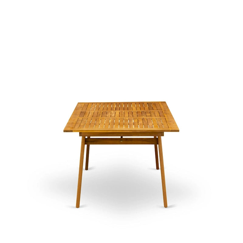 Modern Rectangular Coffee Table with Natural Oil Finish – Rubberwood