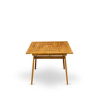 Modern Rectangular Coffee Table with Natural Oil Finish – Rubberwood