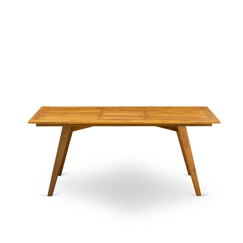 Modern Rectangular Coffee Table with Natural Oil Finish – Rubberwood